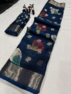 Wow Jacquard Border Small Flower Printed Sarees Wholesale Shop In Surat
